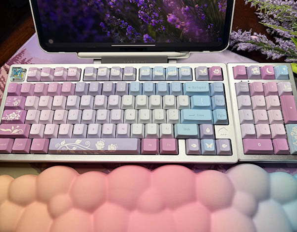 Lavender Silver Theme 75% Keyboard
