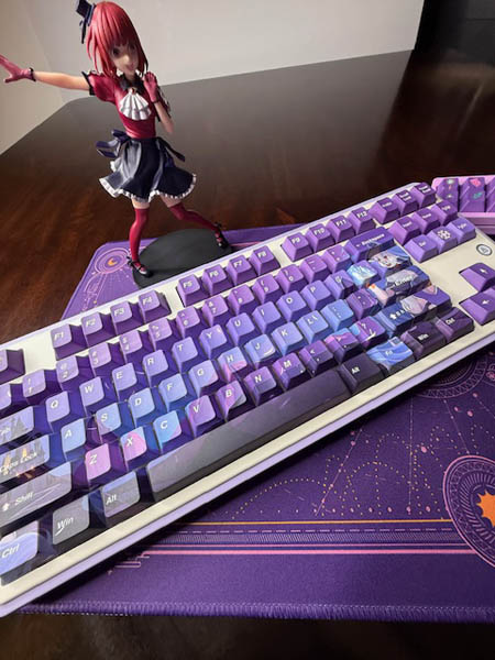Purple Gaming Theme Wireless Keyboard