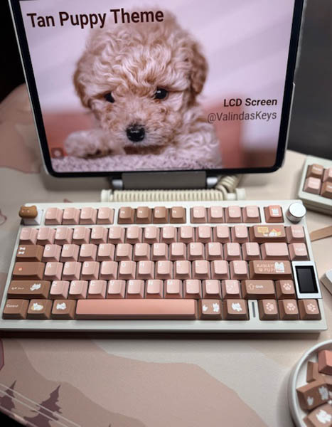 Tan Puppy Theme 75% Keyboard