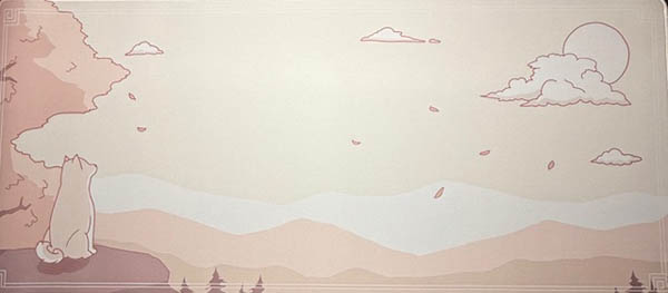 Tan Puppy Theme Cute Deskmat