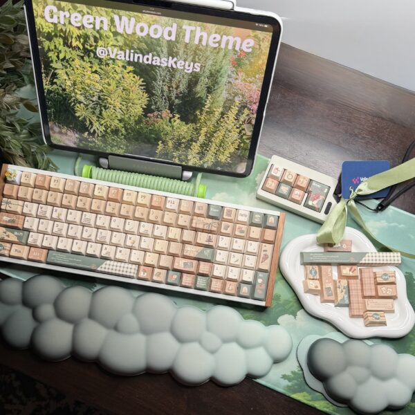 Green Wood Theme Mechanical Keyboard Full Set