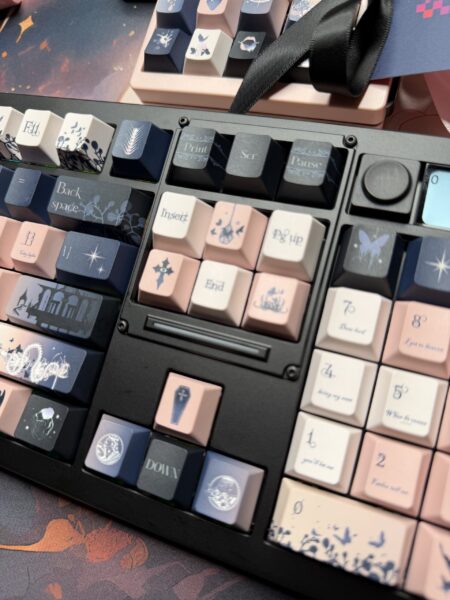 Ode to Pink & Grey Theme Mechanical Keyboard Full Set - Image 20