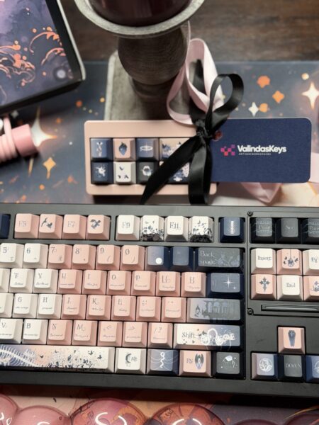 Ode to Pink & Grey Theme Mechanical Keyboard Full Set - Image 21