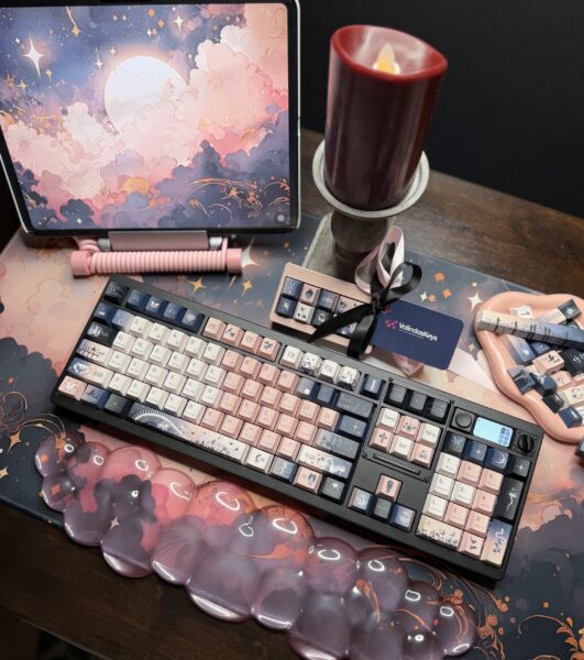 Ode to Pink & Grey Theme Mechanical Keyboard Full Set - Image 12