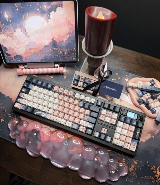 Ode to Pink & Grey Theme Mechanical Keyboard Full Set - Image 8
