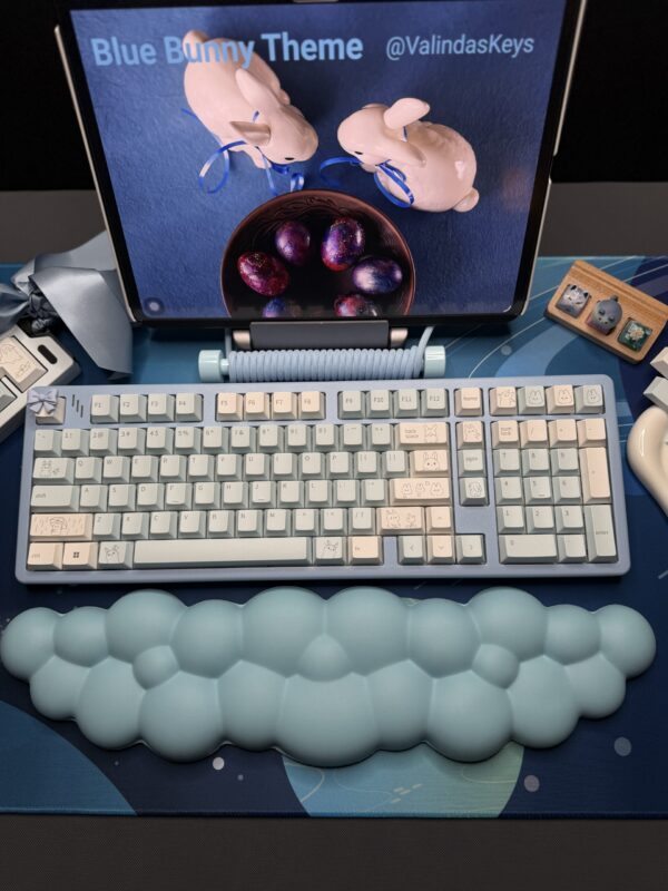 Blue Bunny Theme Mechanical Keyboard Full Set - Image 2