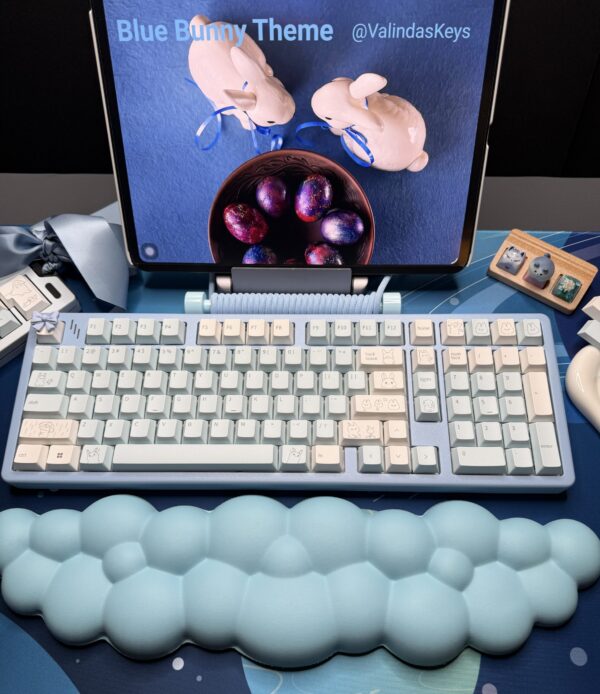 Blue Bunny Theme Mechanical Keyboard Full Set - Image 14