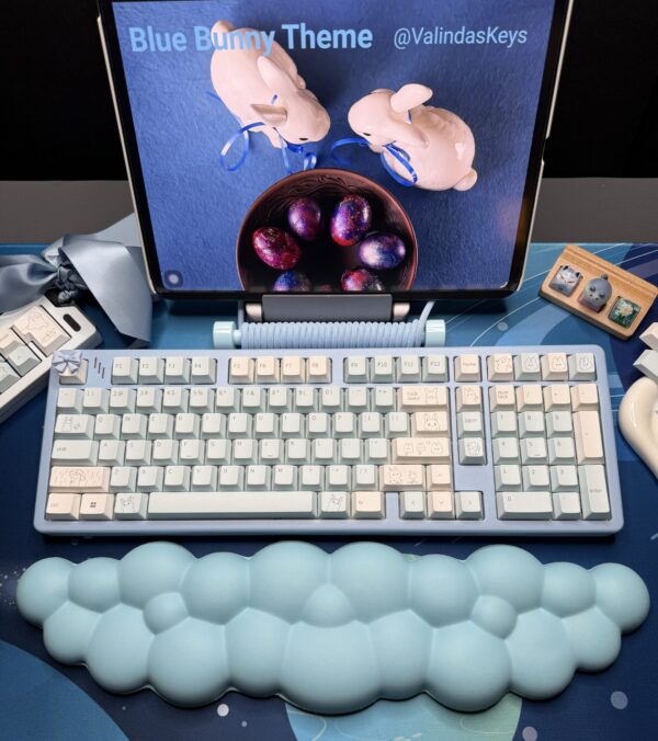 Blue Bunny Theme Mechanical Keyboard Full Set - Image 12