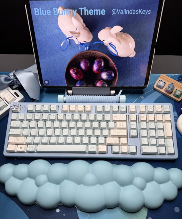 Blue Bunny Theme Mechanical Keyboard Full Set - Image 16