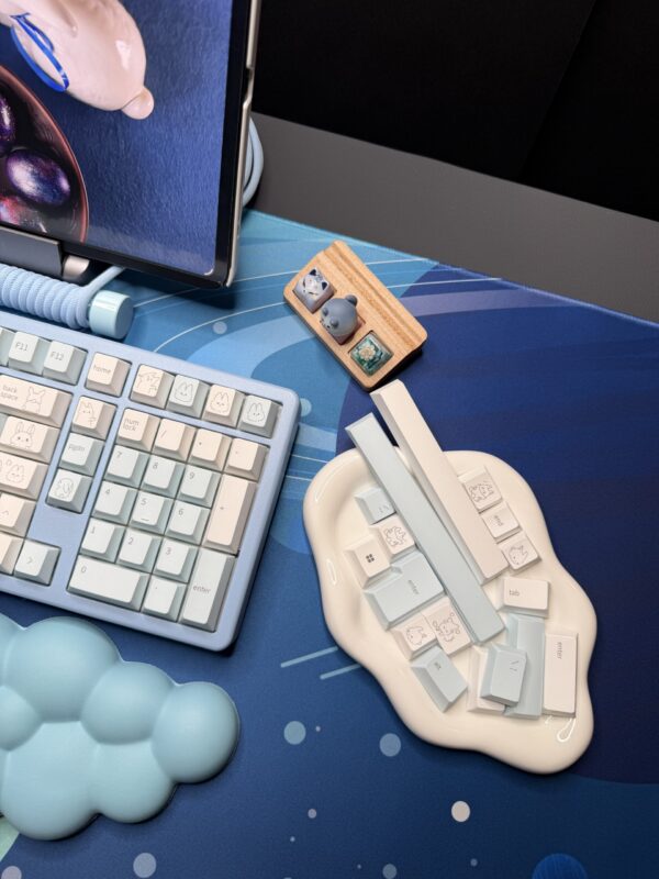 Blue Bunny Theme Mechanical Keyboard Full Set - Image 17