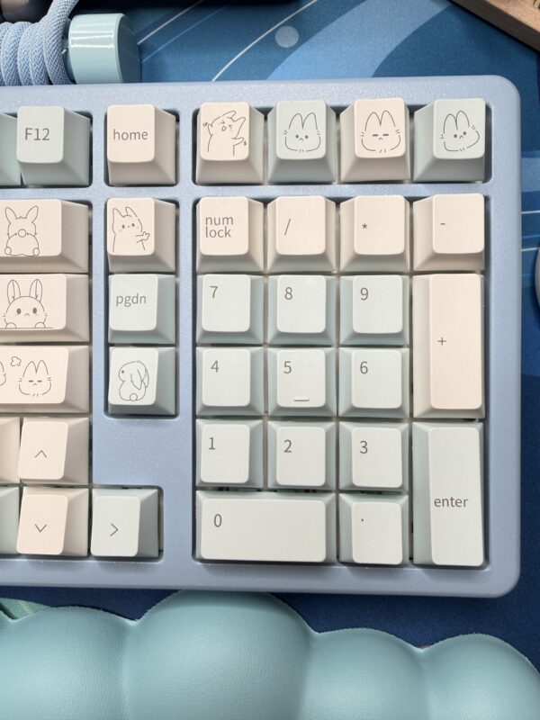 Blue Bunny Theme Mechanical Keyboard Full Set - Image 18