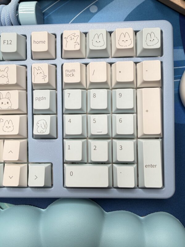 Blue Bunny Theme Mechanical Keyboard Full Set - Image 10