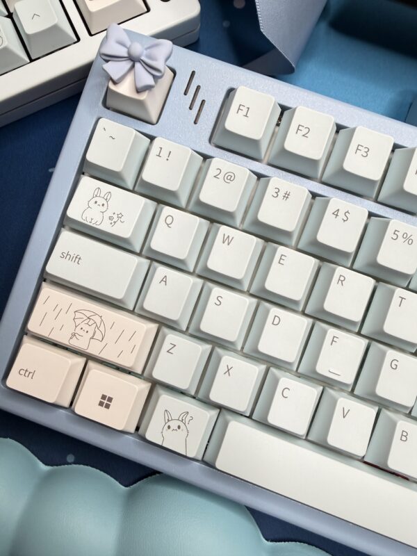 Blue Bunny Theme Mechanical Keyboard Full Set - Image 7
