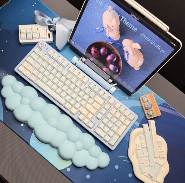 Blue Bunny Theme Mechanical Keyboard Full Set - Image 21