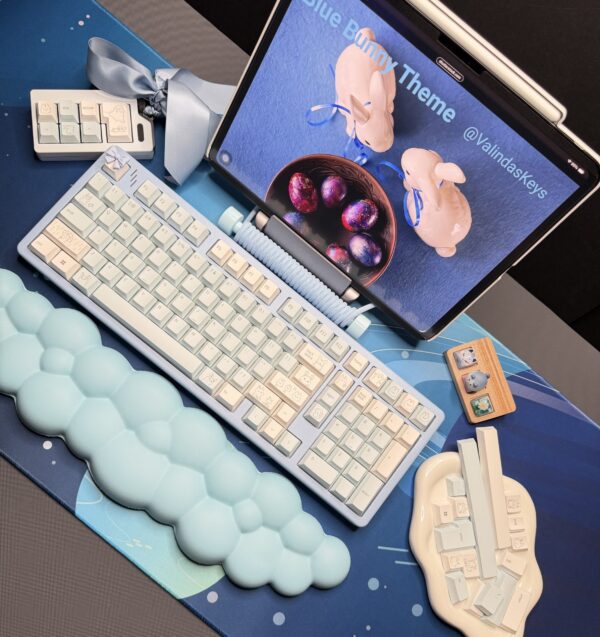 Blue Bunny Theme Mechanical Keyboard Full Set - Image 19