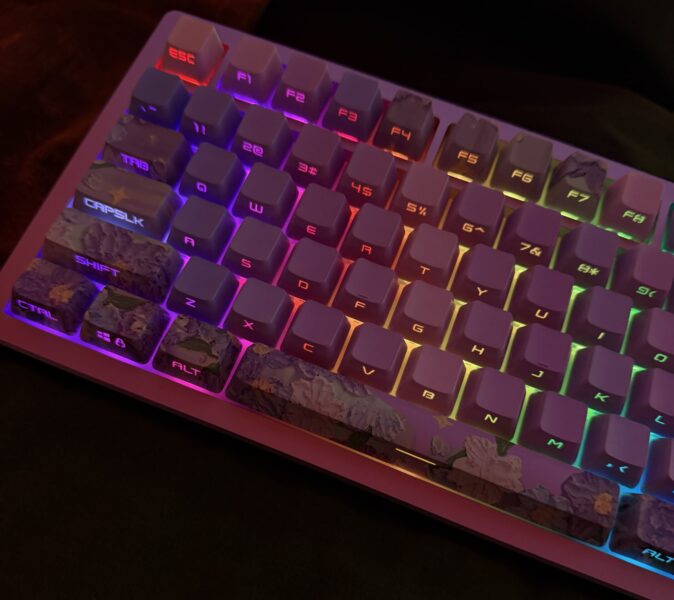 Lavender Green Theme Mechanical Keyboard Full Set - Image 3