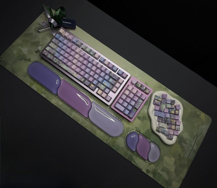 Lavender Green Theme Mechanical Keyboard Full Set - Image 29