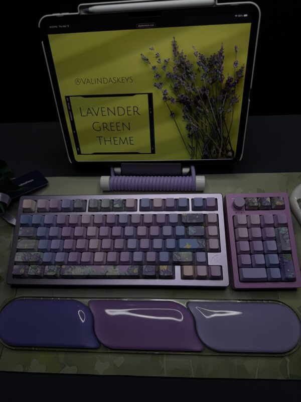 Lavender Green Theme Mechanical Keyboard Full Set - Image 16