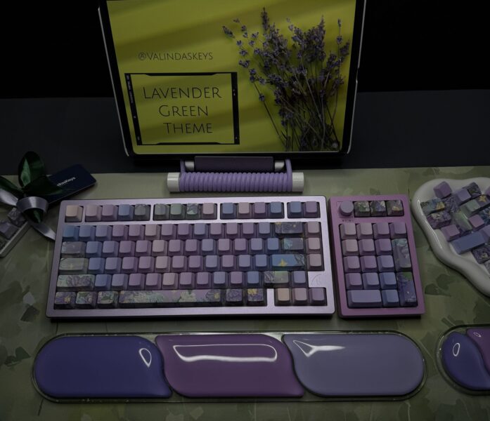 Lavender Green Theme Mechanical Keyboard Full Set - Image 32