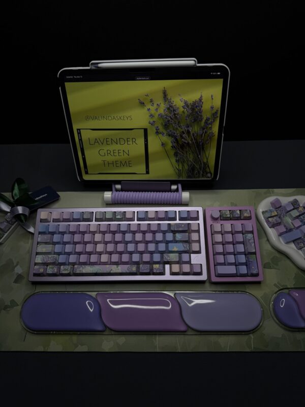 Lavender Green Theme Mechanical Keyboard Full Set - Image 14