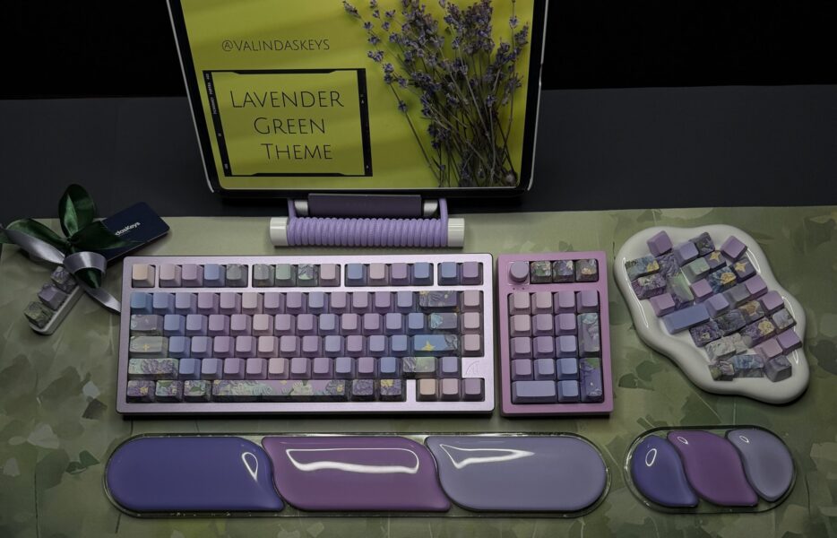 Lavender Green Theme Mechanical Keyboard Full Set - Image 39