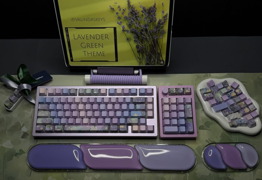 Lavender Green Theme Mechanical Keyboard Full Set