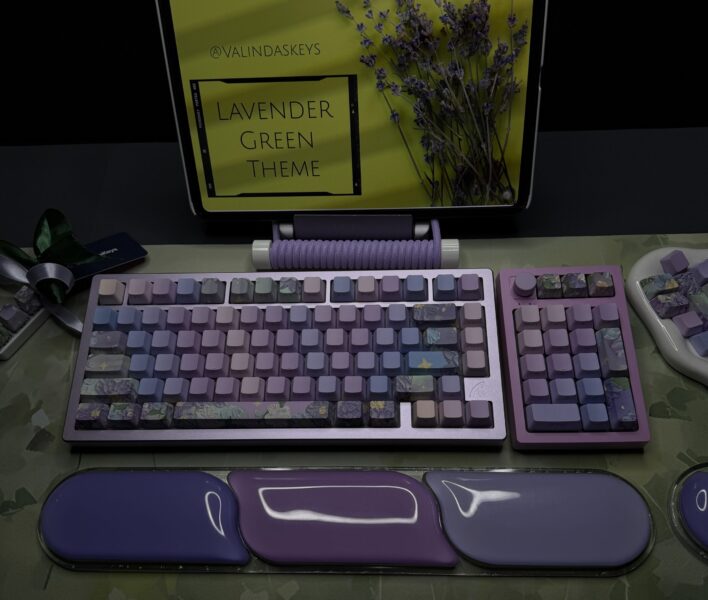 Lavender Green Theme Mechanical Keyboard Full Set - Image 40