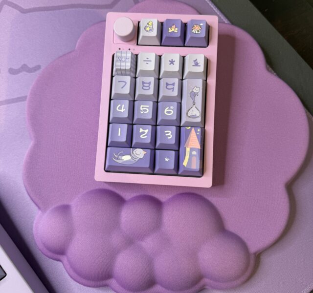 The Purrfect Purple Cat Theme Mechanical Keyboard Full Set - Image 9